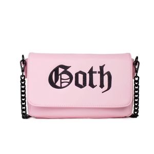 Black craft cult pink goth crossbody purse🖤